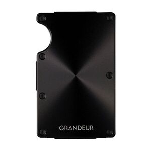 Grandeur Aluminium Cardholder RFID 85 x 45 mm - Rise Black (Holds up to 12 cards)