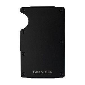 Grandeur Aluminium Cardholder RFID 85 x 45 mm - Jet Black  (Holds up to 12 cards)