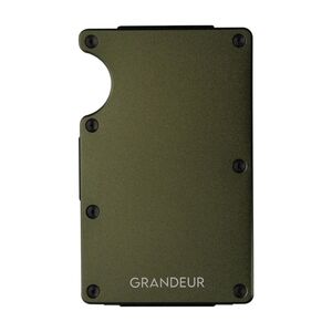 Grandeur Aluminium Cardholder RFID 85 x 45 mm - Army Green  (Holds up to 12 cards)