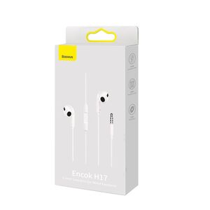 Baseus Encok H17 3.5mm lateral in-ear Wired Earphone - White