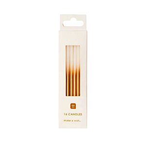 Talking Tables Luxe Gold Ombre Candle 10cm (Pack of 16)