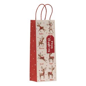 Design By Violet Christmas Bottle Gift Bag - Team Santa