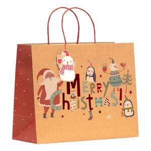 Design By Violet Christmas Gift Bag - Fun Santa Shopper - Large