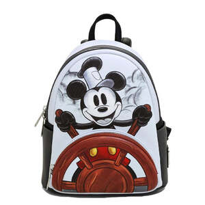 Loungefly Leather Disney Steamboat Willie Mini Backpack