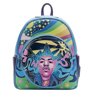 Loungefly Leather Rocks Jimi Hendrix Psychedelic Landscape Mini Backpack