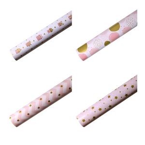 Craftbox Pink Gift Wrap Gift Wrapping Paper (70 x 50cm) (80gsm) (Set of 4)