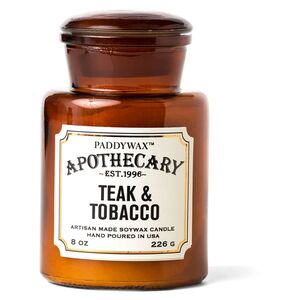 Paddywax Apothecary Glass Candle Teakwood  8Oz
