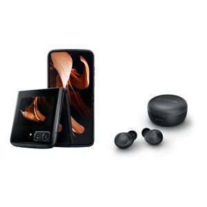 Motorola Razr 2022 Smartphone 8GB/256GB - Satin Black + Motorola True Wireless Buds 270 Active Noise Canceling (Bundle)