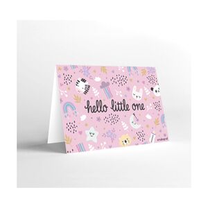 Mukagraf Mini Hello Little One(Girl)Greeting Card(11X8Cm)