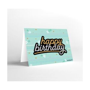 Mukagraf Mini Happy Birthday(Simple)Greeting Card(11X8Cm)