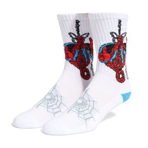 HUF Marvel Spider-Man Legend Anew Men's Crew Socks - White (One Size)