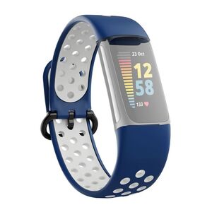 Hama 86247 Fitbit Charge 5 Breathable Watch Wrist Strap - Dark Blue