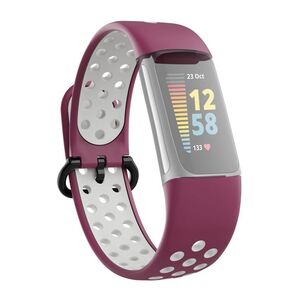 Hama 86248 Fitbit Charge 5 Breathable Watch Wrist Strap - Burgundy