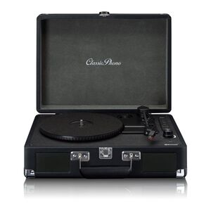 Lenco Classic Phono TT-115BK UK Turntable With USB Player Bluetooth And Built In Speakers - Black