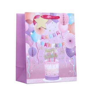 Design By Violet Pink Cake Large Gift Bag (26.5 x 33cm)