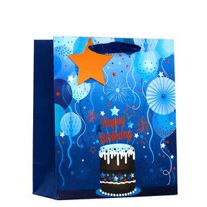 Design By Violet Blue Cake Medium Gift Bag (25.3 x 21.5cm)