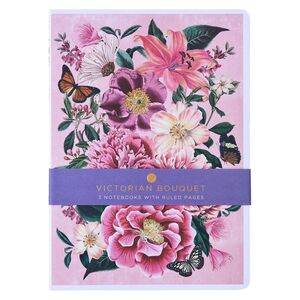Design By Violet Victorian Bouquet A4 Notebook (60 Pages) (Pack of 3)