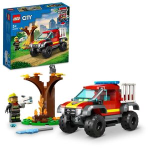 LEGO City 4x4 Fire Engine Rescue Building Toy Set 60393 (97 Pieces)