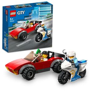 LEGO City Police Bike Car Chase Building Toy Set 60392 (59 Pieces)