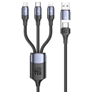 Connected Cuatro-Dous 6-in-1 Braided Charging Cable 100W Super Fast Charging