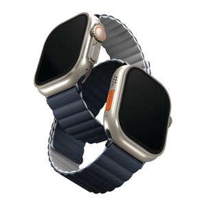 Uniq Revix Reversible Magnetic Strap for Apple Watch 49/45/44/42mmStorm (Storm Blue/ Chalk Grey)