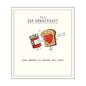 Pigment Etched Spread The Love Jam & Toast Greeting Card (17.6 x 16cm)