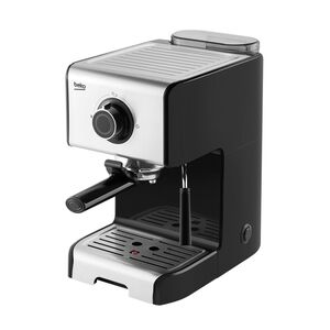 Beko 5 Bar Pump Pressure One Touch Espresso Machine With 1.2L Water Tank & Milk Steamer (CEP5152B) - Silver/Black