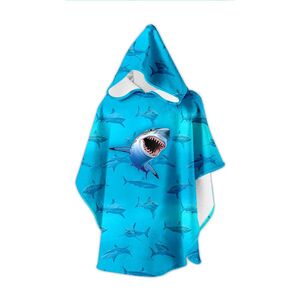 Slipstop Meg Junior Poncho Towel - Blue - One Size