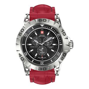 Swiss Military Dom 2 Smartwatch - Silver Frame/Red Silicon Strap