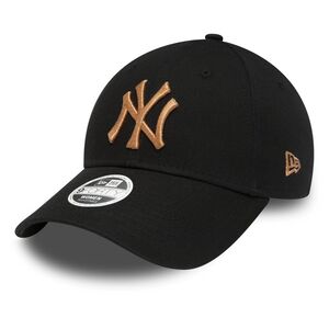 New Era MLB Newyork Yankees Metallic Logo 9Forty Women's Cap - Black (One Size)