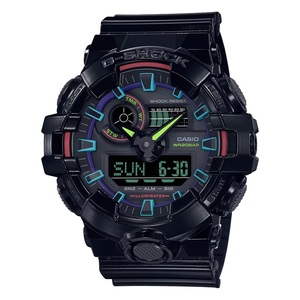 Casio G-Shock GA-700RGB-1ADR Analog Digital Men's Watch Black