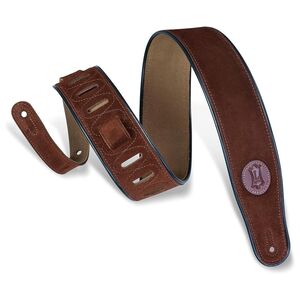 Levys MSS3BRN Signature Series 2 1/2-Inch Wide Suede Guitar Strap