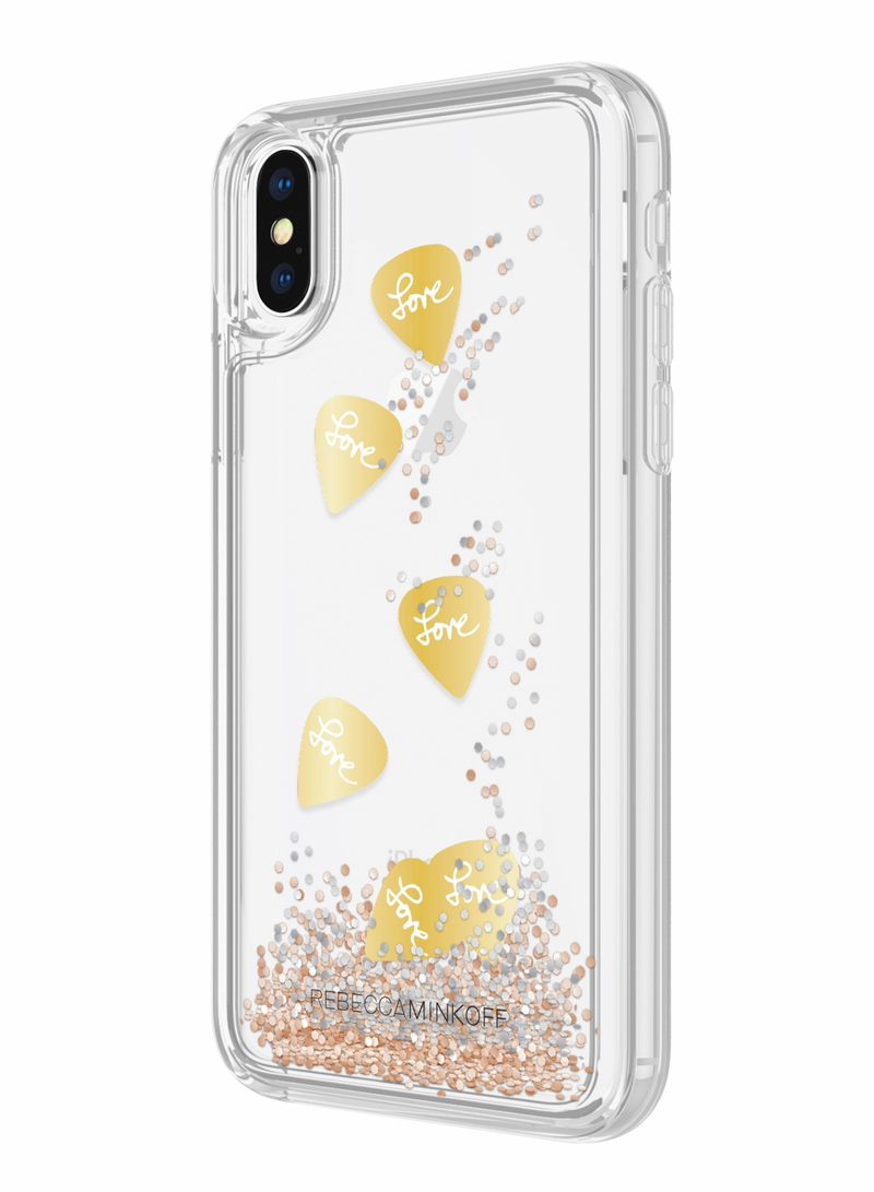Rebecca Minkoff Glitter Fall Case Gold Guitar Pick/Chunky Silver Glitter/Rose Gold Glitter for iPhone X