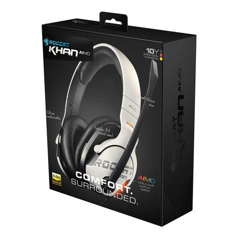 ROCCAT Khan AIMO White 7.1 RGB Gaming Headset