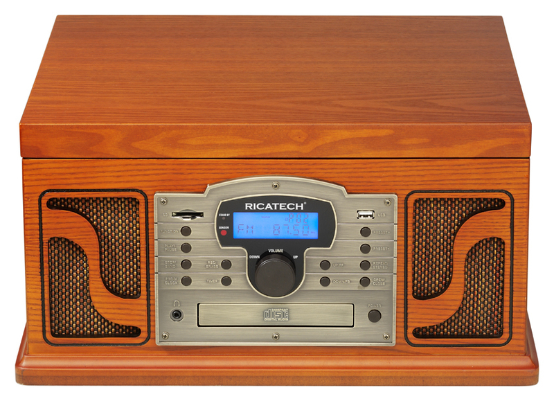 Ricatech RMC250 6-in-1 Music Center Wood Finish