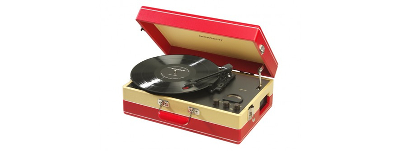 Ricatech RTT95 Suitcase Turntable Red Beige
