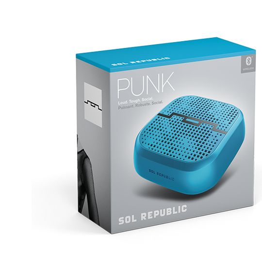 Sol Republic Punk Wireless Bluetooth Horizon Blue Speaker