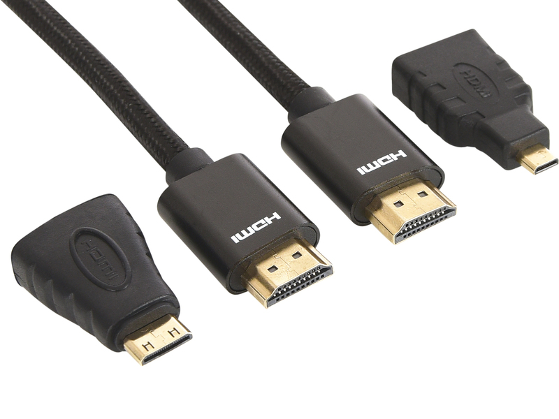 Sandberg Excellence HDMI 19M +Micro + Mini Cable