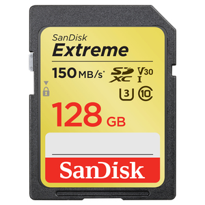 SanDisk Exrteme 128GB SDXC Class 10 UHS-I Memory Card