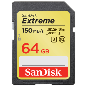SanDisk Exrteme 64GB SDXC Class 10 UHS-I Memory Card
