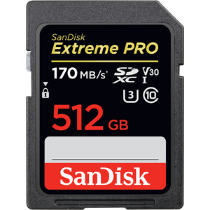 SanDisk Exrteme PRO 512GB SDXC Class 10 UHS-I Memory Card