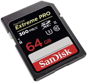 SanDisk Extreme PRO 64GB SDXC Class 10 UHS-II Memory Card