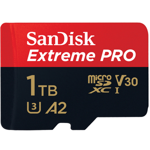Sandisk Extreme Pro Micro Sdxc 1TB + Sd Adapter + Rescue Pro Deluxe 170Mb/S A2 C10 V30 Uhs-I U3