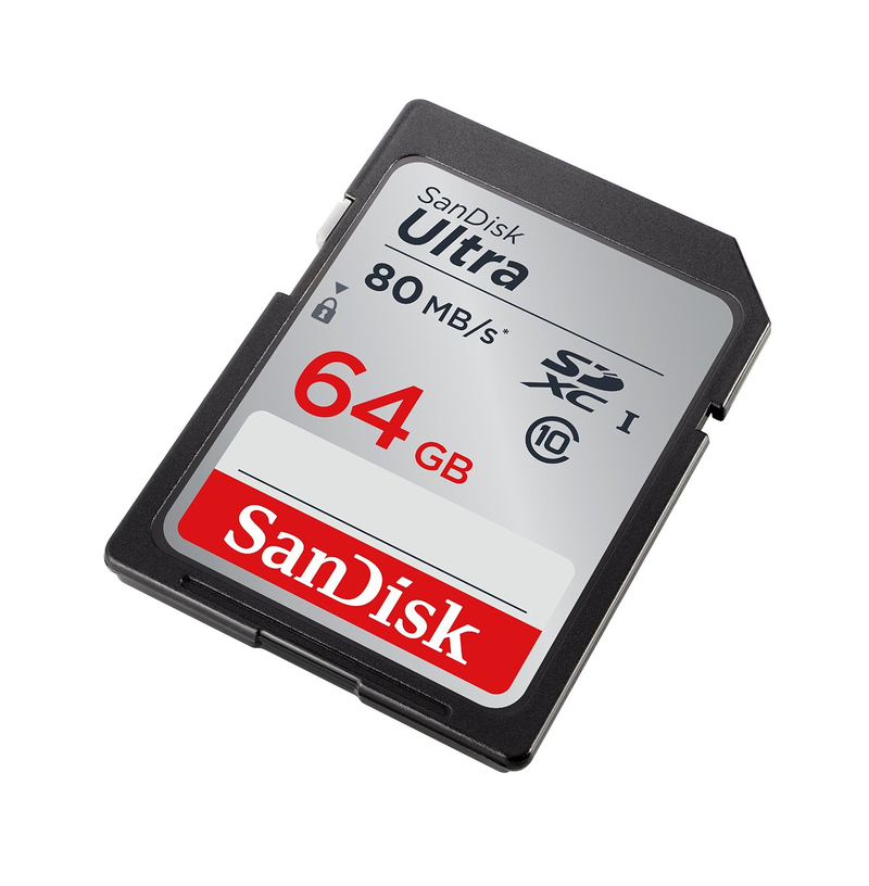 SanDisk 64GB Ultra SDHC 80MB/S Class 10 UHS-I
