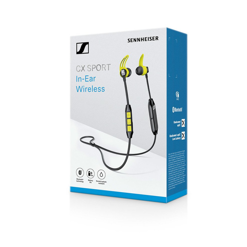 Sennheiser CX Sport Black/Yellow Wireless In-Ear Earphones