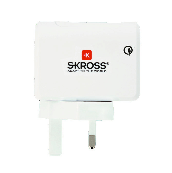Skross UK USB Charger QC 3.0 White