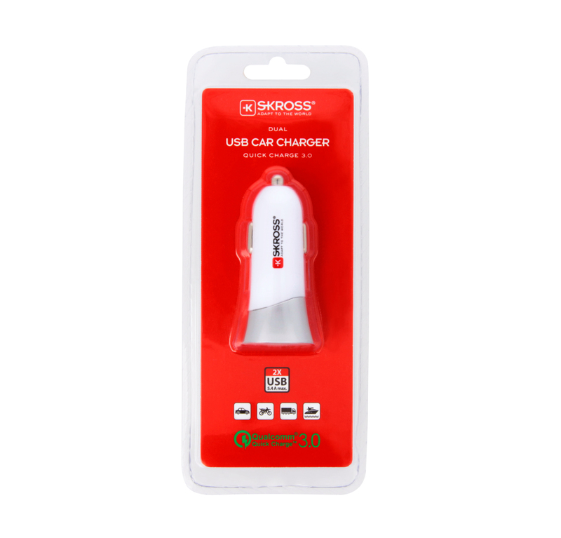 Skross Quick Charge 3.0 Dual USB Car Charger