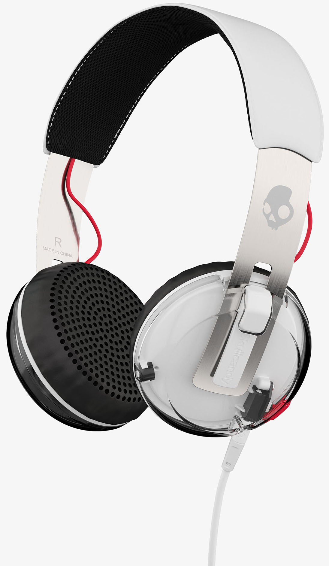 Skullcandy Grind White/Black/Red with Mic Headphones