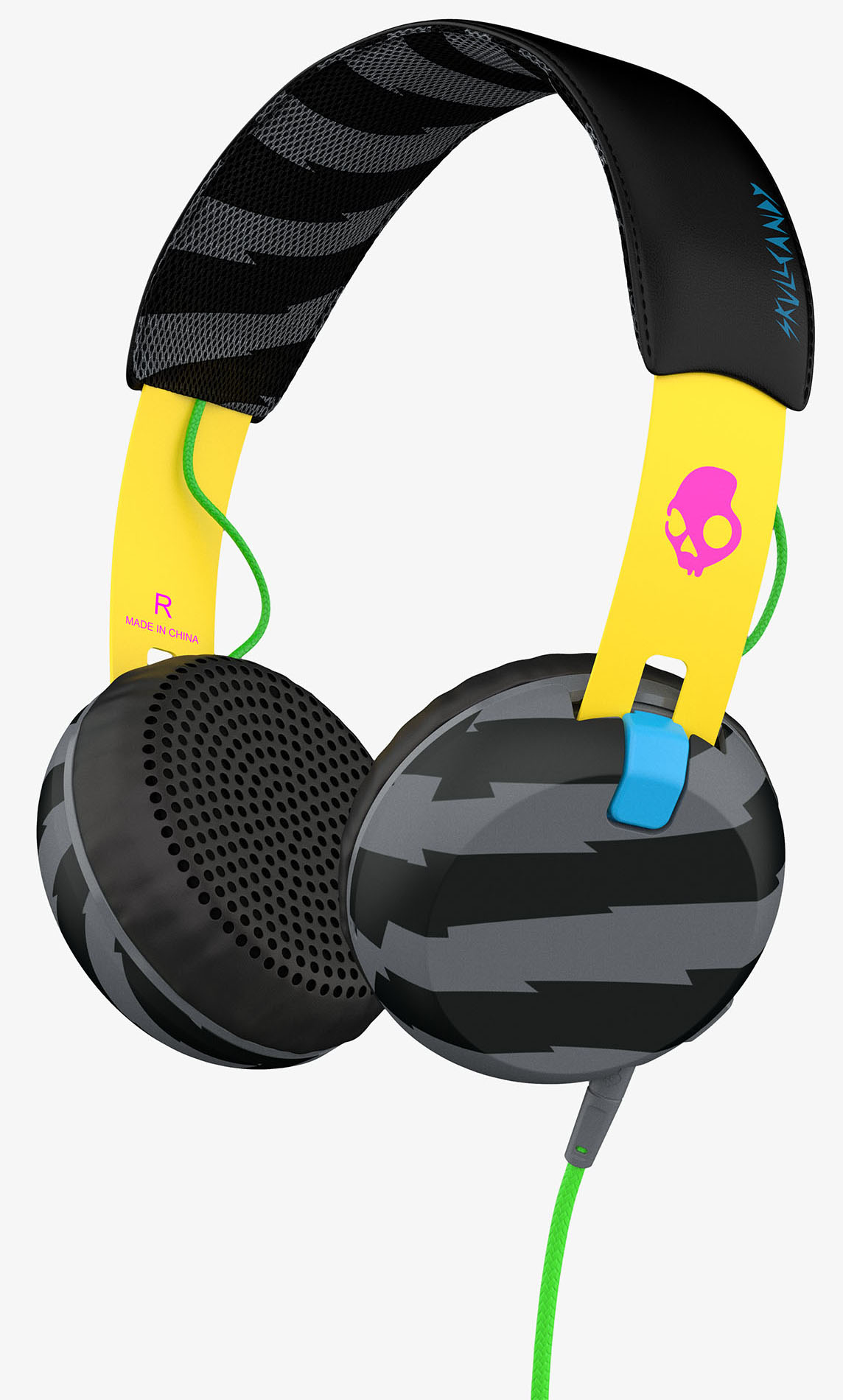 Skullcandy Grind Locals Only/Yellowith Black with Mic Headphones