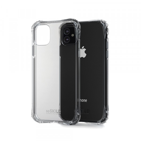 Soskild Abosrb 2.0 Impact Case Transparent & Tempered Glass Screen Protector for iPhone 11